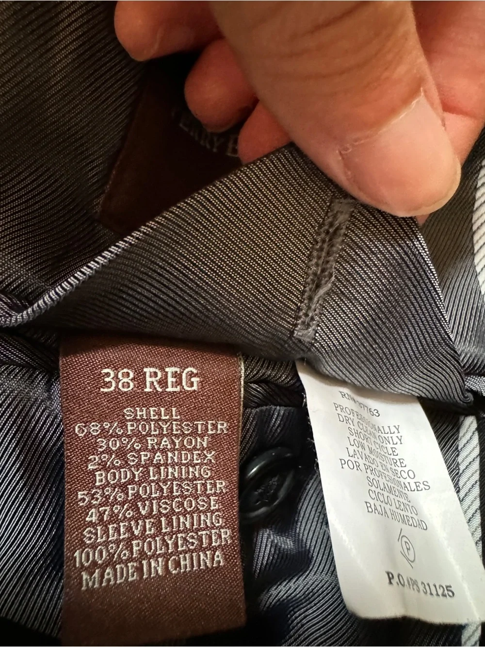 Perry Ellis black suit
